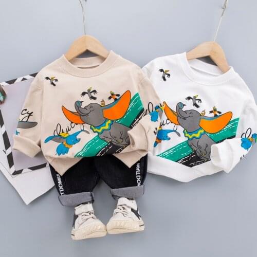 0-5 Years Spring Boy Clothing Set 2021 New Casual Fashion Cartoon Active T-shirt+ Pant Kid Children Baby Toddler Boy Clothing