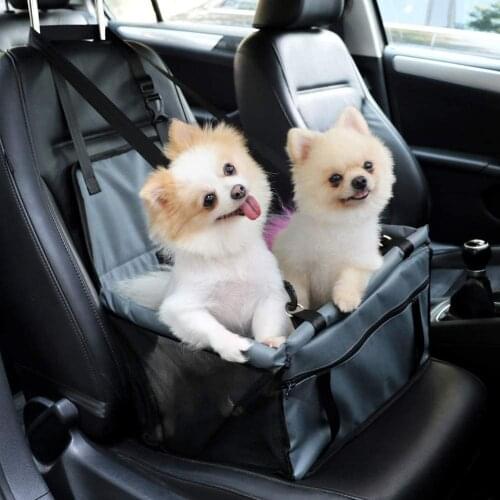 Pet Car Seat for Dog Portable Breathable Bag with Seat Belt Dog Carrier Safety Stable Travel with Clip on Leash Storage Package