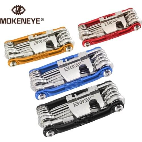 Practical Mini Repair set 17 in 1 Multifunction Bicycle Repair Tool Set Kit Wrench Screwdriver Chain Cutter Accessories Tools