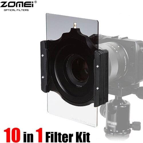 Professional ZOMEI Square 100 Gradual Blue Red ND4 ORANGE Full ND4 ND2 ND8 Filter Kit +86mm Ring+Slim CPL For COKIN Z LEE series