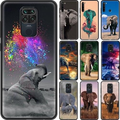 Luxury Coque for Redmi Note 10 Note 9 8 7 9T 8T 9S Pro 7A 8A 9 9A 9C K40 Pro Plus Silicon Phone Case Animal Elephant