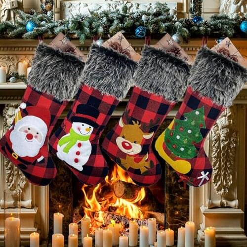 Christmas Socks Gift Bags Christmas Socks Candy Bag Christmas Decorations Socks Pendant