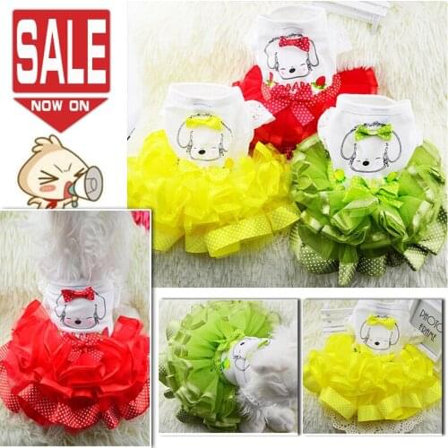 Spring Summer Dog Dress Cute Pet Dog Clothes For Small Dog Wedding Dress Skirt Puppy Clothing Chihuahua Yorkie Dog Dresses XS