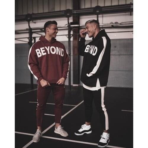 Spring Men Sportswear Tracksuit Letter Print Hoodie Sweatshirt pant Running Jogger Fitness Gym Workout Casual Clothes Sport Suit