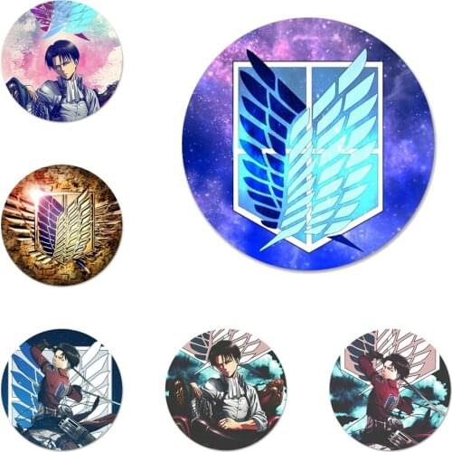 Anime Attack On Titan LOGO Icons Pins Badge Decoration Brooches Metal Badges For Clothes Backpack Decoration 58mm