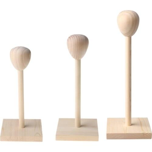 1/3 1/4 1/6 Wooden Hair Wigs Hat Holder Stand Display Rack Tool for Shop Doll