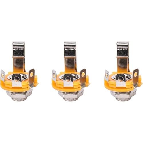 10 Pcs/lot Nickel 6.35mm 1/4 Inch Mono TS Panel Chassis Mount Jack Audio Female Connector Solder