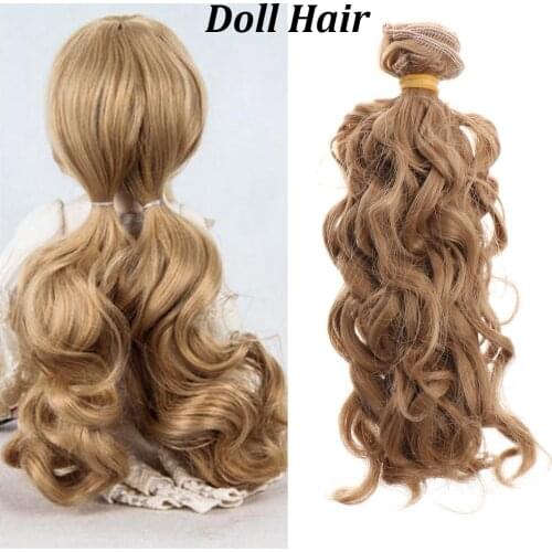15*100cm Fashion 1/6 1/4 1/3 Mini Screw Tresses Periwig Doll Hair Curly Wigs Doll Hair Toy Toupee High-Temperature Toy Toupee