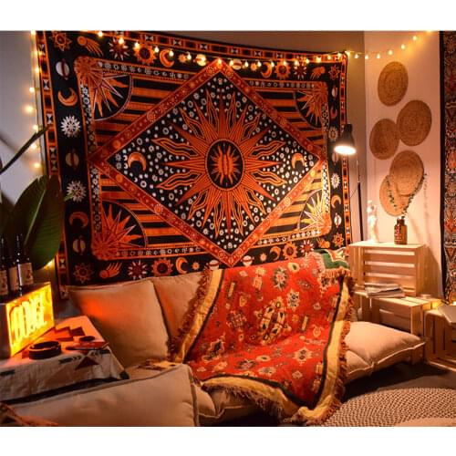 2021 Tapestry Fashion Hippie Wall Hanging Yoga Digital Printing Beach Towel Sunscreen Square Shawl Vintage Indian Mandala
