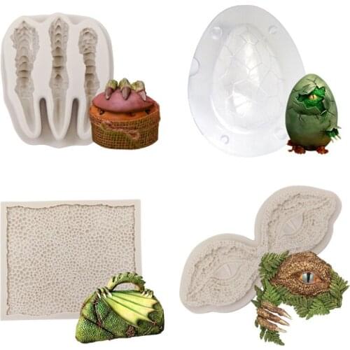 3D simulation dinosaur paw/eyes/skin/dinosaur egg silicone mold DIY cake decoration accessories craft decoration resin mold