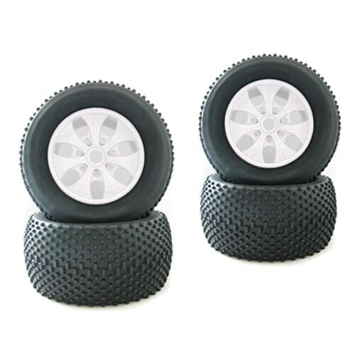 4PCS RC 1:8 Monster Bigfoot Truck Rubber Foam Tires Wheel Rim 140mm 17mmHEX 810012