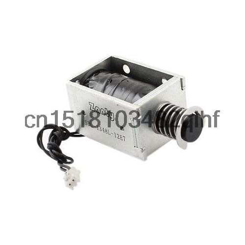 DC 12V 2000g Force 6mm Stroke Linear Push Pull Type Solenoid Electromagnet