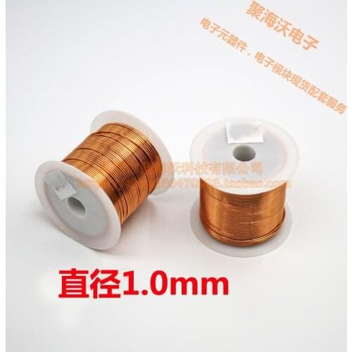 1mm QA-1 Enamel Insulated Wire Coil Scratch-free Paint Polyurethane Straight Wire Round Copper Wire 2UEW 2pcs