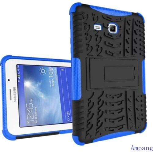 Hybrid Armor Kickstand Tablet Case for Samsung Galaxy Tab 3 Lite 7.0 T110 T111 4 Lite SM-T113 T116 7.0" TPU+PC Shockproof Cover