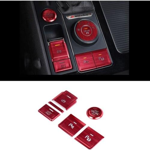 Car Interior Gear Button Stickers for Volkswagen Tourang 17-20 Interior Ignition Start Handbrake Button Decoration Stickers