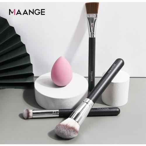 MAANGE Makeup Brushes Set Tools Powder Foundation Eyeshadow Make Up Brushes Cosmetics Soft Synthetic Hair and Sponge Maquiagem