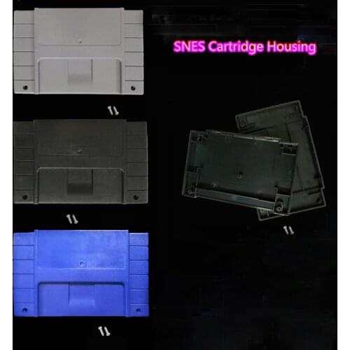10PCS For Nintendo SNES Cartridge Housing game card shell case cover (2 stainless steel 3.8mm screws) American version