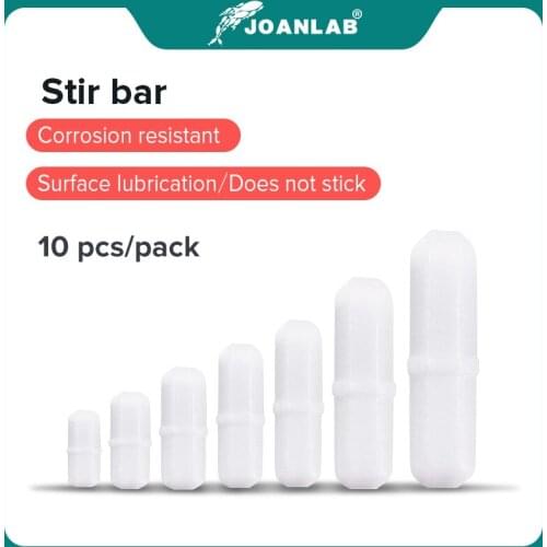 JOANLAB Official Store Magnetic Stirrer Stir Bar Size 15mm 20mm 25mm 28mm 30mm 35mm PTFE Magnetic Stirrer Mixer Stir Bars 10 pcs