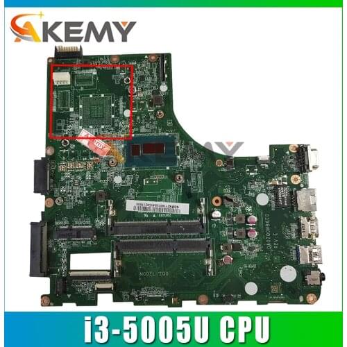 Akemy Laptop Motherboard For ACER Aspire E5-471 i3-5005U Mainboard DA0ZQ0MB6E0 SR27G DDR3
