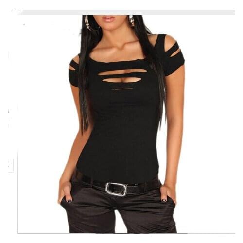 New Sexy women 2016 Vogue Exposure black Bust hole Vest Tank women sexy Tops club wear T-Shirts Free Shpping