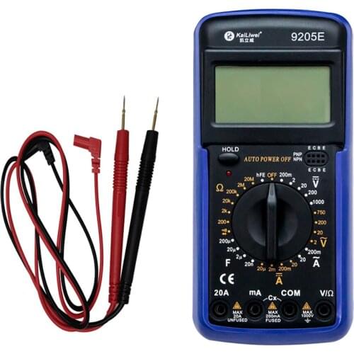 Kailiwei 9205E Multimeter Digital Display Anti-burn Automatically Shuts Down Professional Tester Circuit Detection