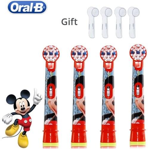 Oral B Kids Electric Toothbrush Replacement Brush Heads Soft Bristle Deep Clean With Toothbrush Head Cap