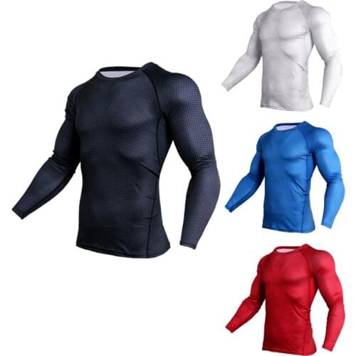 2018 New Long Sleeve T-shirt Sport Men Quick Dry Mens Cycling Base Wear Snake Gym Apparel Fitness Mens Rashgard Tights jerseys