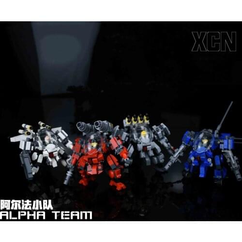 2019 Kennie New Arrive Personal diy Mech ALPHA team gundam model Blocks building toys Action Figure for Creative children gifts