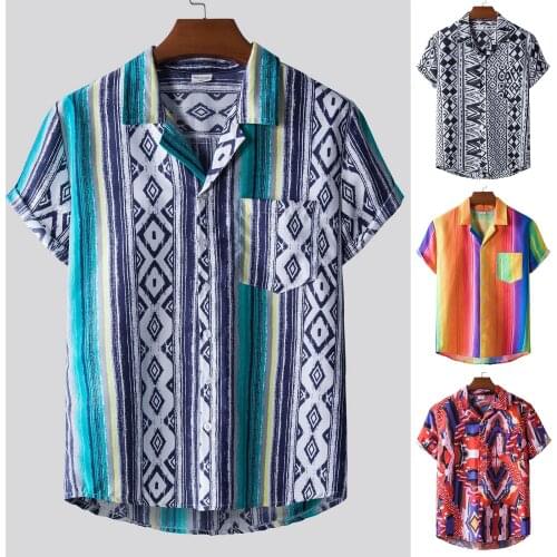 New Casual Print Hawaiian Shirts Men Fashion Short Sleeve Shirt Slim Fit Dress Vintage Clothes Handsome Camisa Hombre 2021