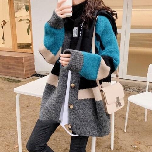 2020 autumn women sweaters knitted loose casual sweaters spring women clothing cardigans female sweaters ins women coats