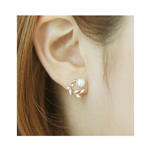 Silver Earrings New Fashion Design Pearl Flower 925 Sterling Silver Stud Earrings For Women Girls Christmas Gift Wholesale