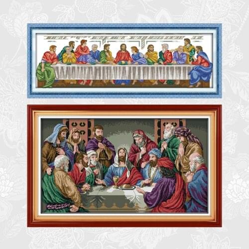 The Last Supper Counted Cross-Stitch 11CT 14CT Printed On Canvas DIY Cross stitch kits Handwork Embroidery Sets Needlework