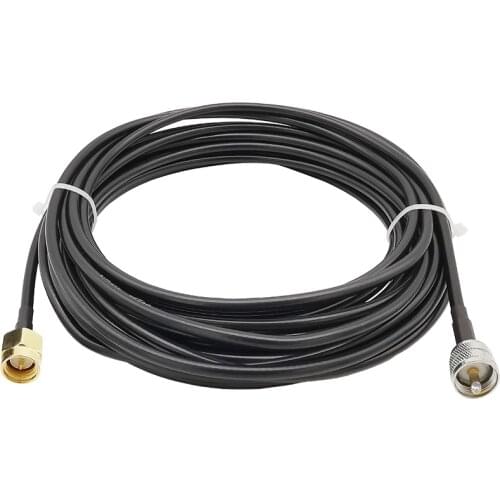 UHF SO239 Male Plug SO239 to SMA Male Plug Adapter RF Antenna Extension RG58 Handheld Radio Pigtail Cable 1/2/5/8/10/12/15M