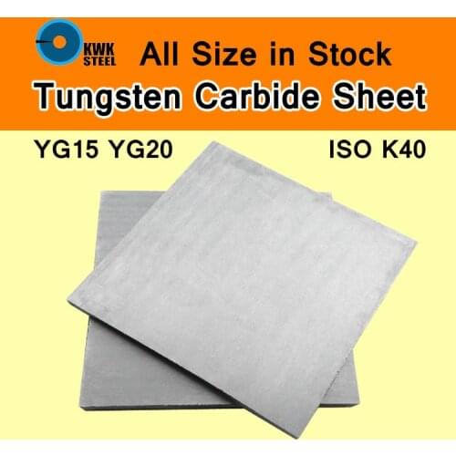 Tungsten Cemente Carbide Sheet Tungsten-cohalt Steel WC Co Alloy Board YG15 YG20 ISO K40 DIY Mould CNC Metal Process Plate