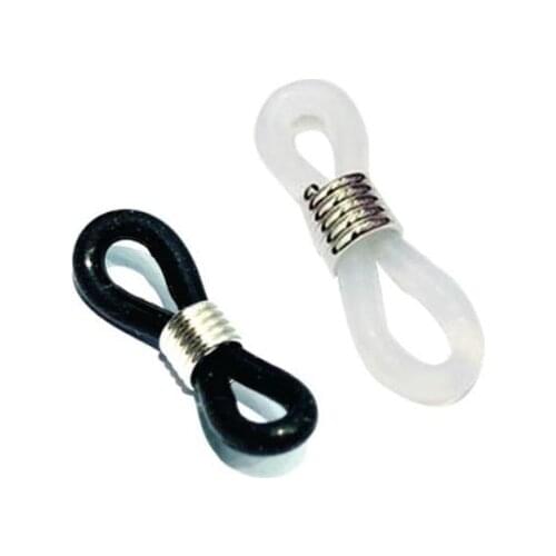 1/2pcs Ends Stainless Steel Glasses Chain Adjustable Silicone Buckle Anti-slip Ends Retainer Connector Rope Buckle Fitting