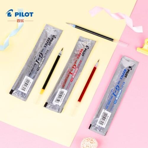12pcs PILOT BLS-G1-5 Gel Pen Refill 0.5mm Liquid Ink for BL-G1-5 BL-G3-5 Nib Bullet Type Black Red Blue