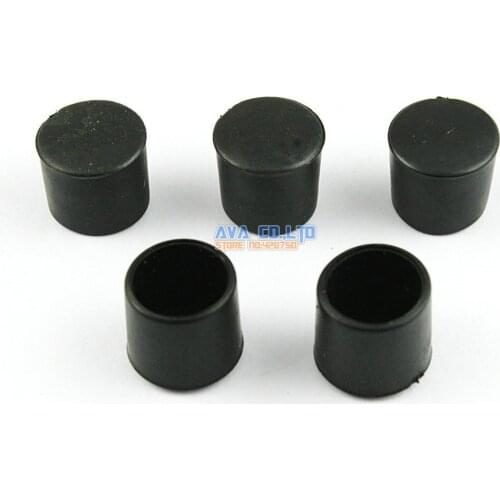 120 Pieces 12mm Round Rubber Furniture Chair Table Leg Cover Floor Protector