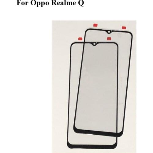 2PCS For OPPO Realme Q RMX1971 Outer Glass Lens touchscreen Touch screen Outer Screen For OPPO RealmeQ Glass Cover without flex
