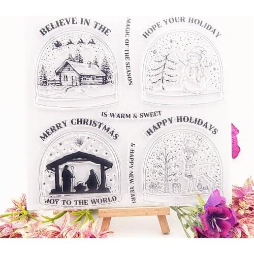 20.5x20cm crystal ball Transparent Clear Stamps Silicone Seals Roller Stamp DIY scrapbooking photo album/Card Making Easter