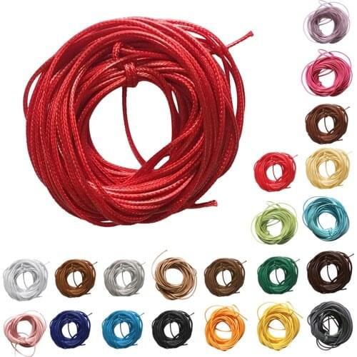 2x 11Yd Wholesale Waxed Leather Necklace / Bracelet String Cords DIY 1.5mm Black