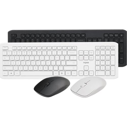 Rapoo X2000 106-key wireless optical office keyboard and mouse set, multimedia shortcut keys, silent and thin, business office