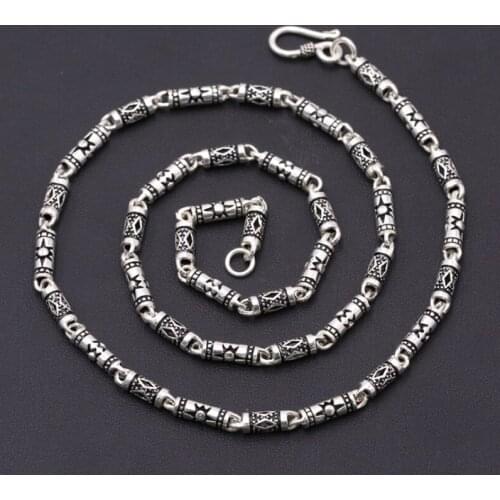 Solid 925 Sterling Silver Mens CHAIN NECKLACE JEWELRY A4830