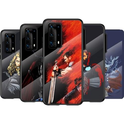 Tempered Glass Cover Bravel Thor Marvel For Huawei P40 P30 P20 P10 Pro Plus Lite 5G 2019 Phone Case