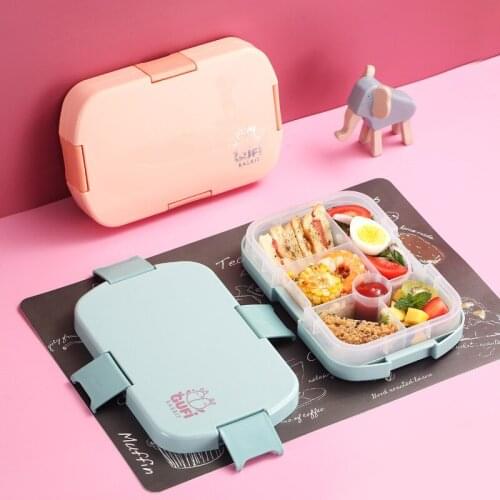 Hot Sale Lunch Box Microwave Multiple Grids Food Storage Leakproof Kids Bento Box 920ml Container
