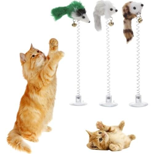 1/3Pcs Pet Cat Toy Elastic Feather False Mouse Toys Cat Kitten Interactive Cat Scratcher Teaser Pet Products for Cat Supplies