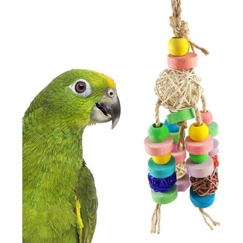 Colorful Hanging Ornaments Sepak Takraw Parrots Bite Toy Bird Chew Tools