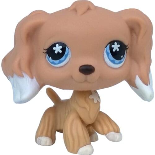 LPS CAT Rare pet shop toys #568 puppy dog cocker spaniel flower eyes original collection animal figure for children
