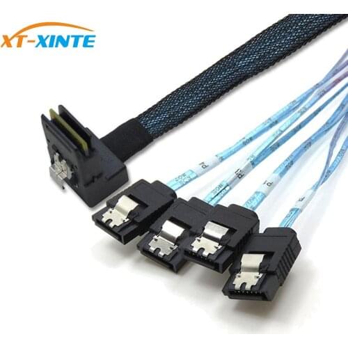 Mini SAS 36P SFF-8087 Male to 4 SATA 7P Female Cable Splitter SAS TO SATA Cable Adapter 12Gbp Server Hard Disk Data Cable