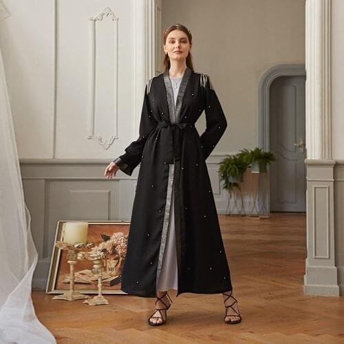 Muslim Kimono Cardigan Femme Open Abaya Dubai Kaftan Islam Musulmane Abayas For Women Caftan Robe Longue Turkish Islam Clothing