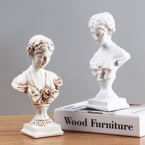 New 2021 Room Bedroom Living Room Decoration Ornaments Mini Small Sculpture Art Photo Ornaments Pure White Crafts Venus Statue